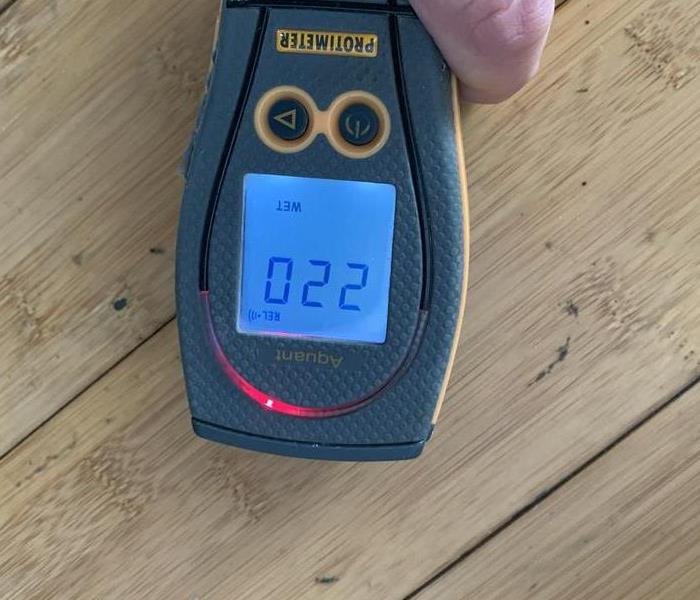 Water logged Floor Boards Moisture Reading After